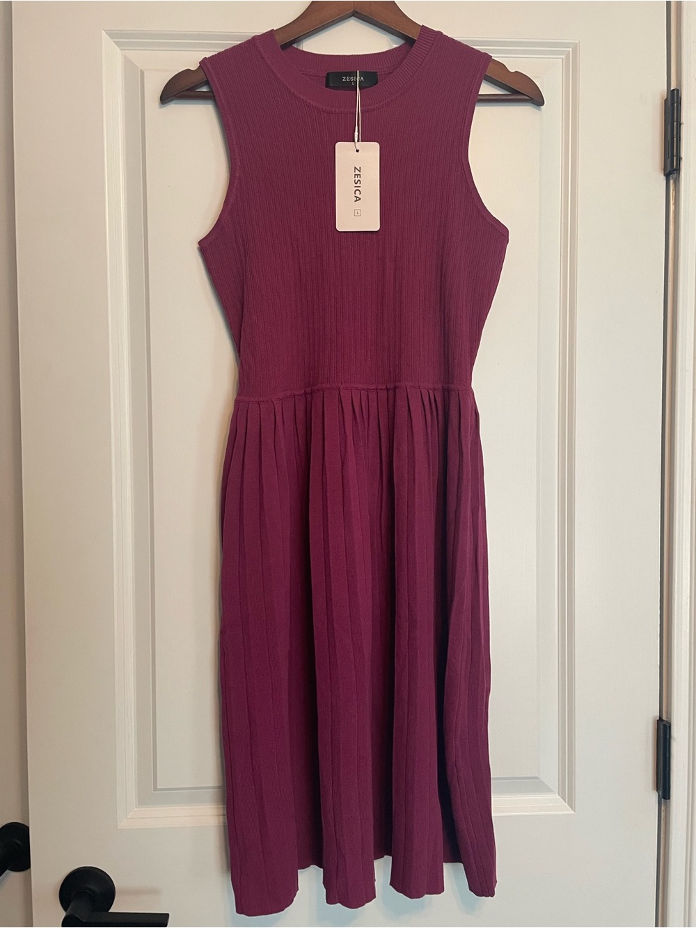 Zesica Sleeveless Mini Dress in Berry Plum
